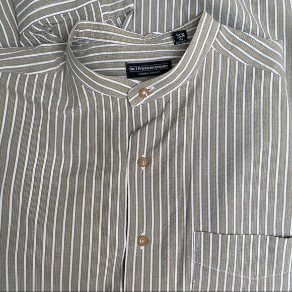J. Peterman Mandarin Collar Button Down Shirt - Picture 13 of 15